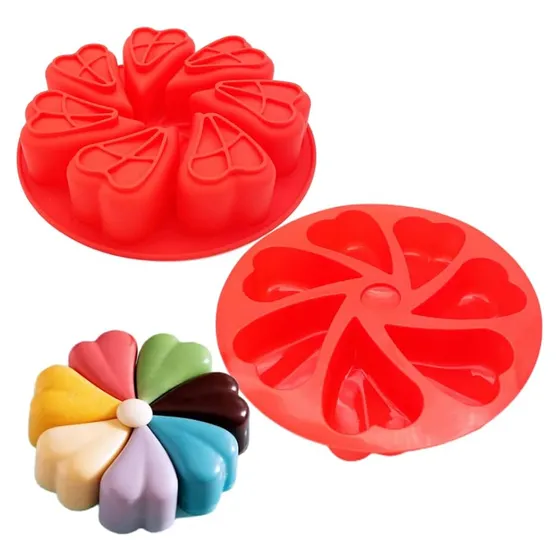Molde De Silicon Corazón Velas Repostería Jabones Gelatina