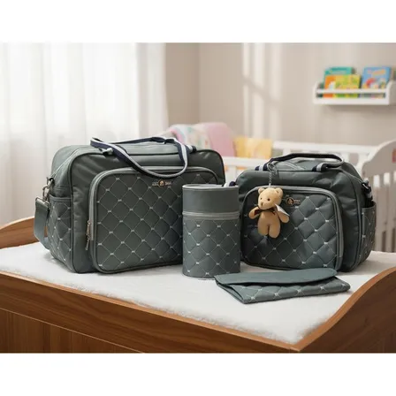 Bolsa Maternidade Menino Bebe Azul Marinho Kit Enxoval Nene
