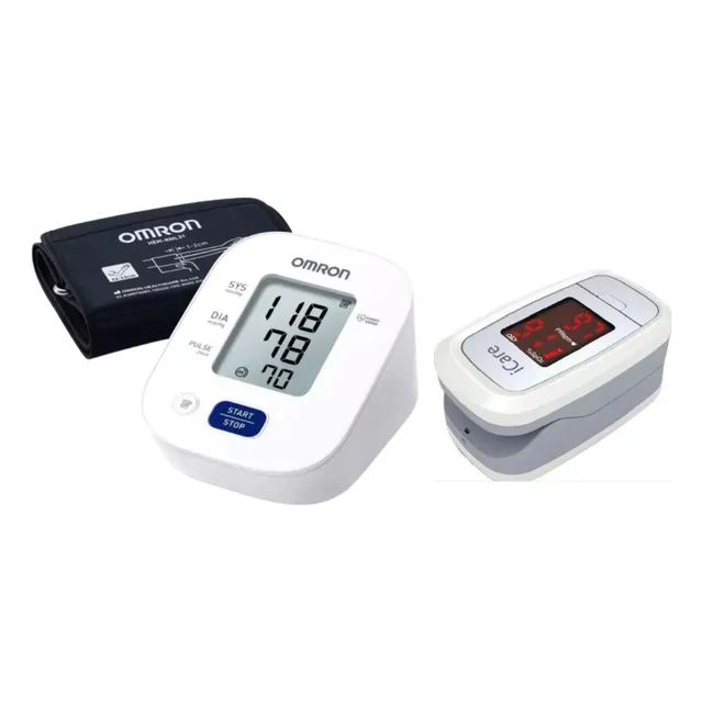 Omron  Combo Tensiometro Hem-7142 + Oximetro Icare