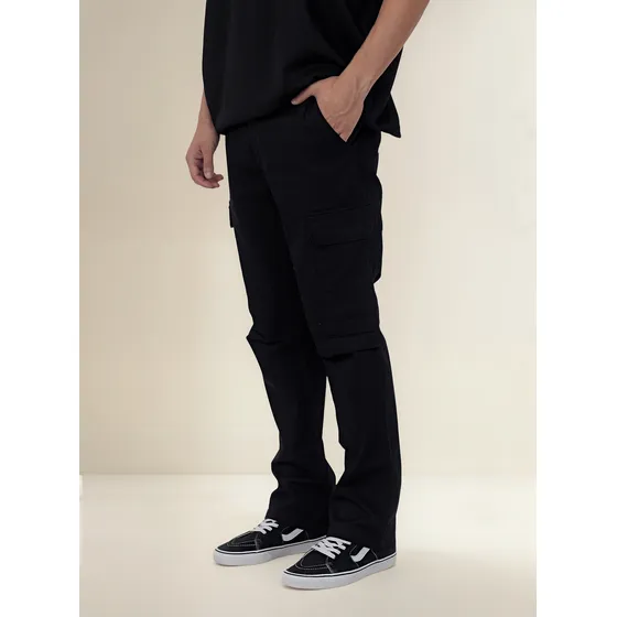 Pantalón Cargo De Gabardina Unisex Connected Oversize 