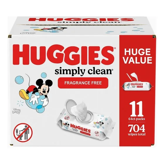 Toallitas Huggies 704 Unidades Sin Fragancia (mickey) 11x64