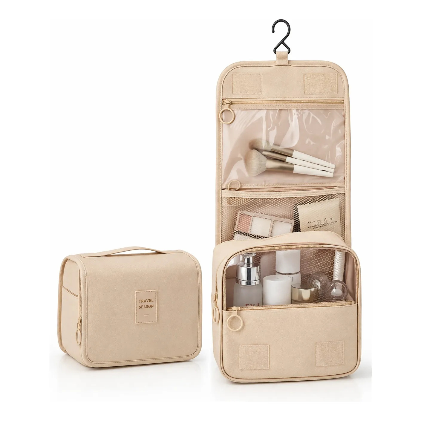 Necessaire organizador de viagem com compartimentos