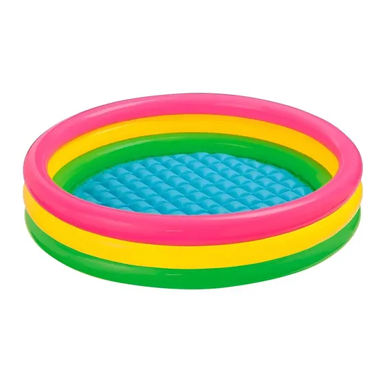 Pileta inflable redonda Intex Sunset Glow 57422 de 1.47m x 33cm 275L rosa, amarilla y verde | Cuotas sin interés