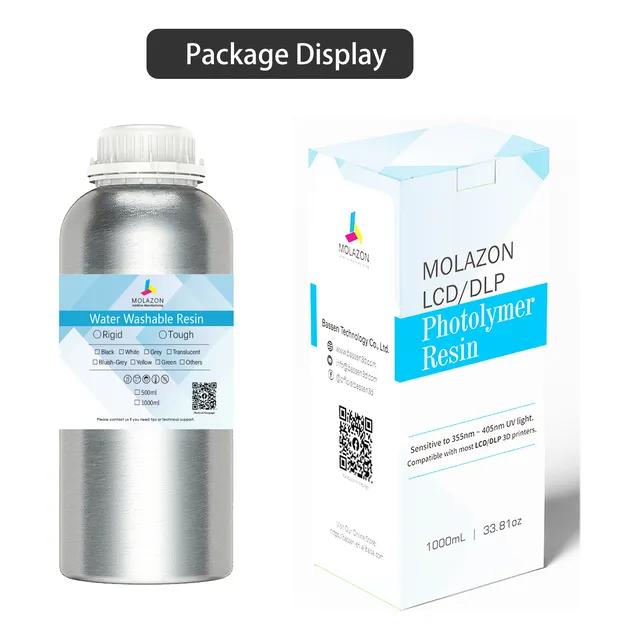 Resina Impresión 3d Molazon Lavable Con Agua, 1 Lt.