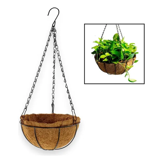 Maceta Colgante De Fibra De Coco 31 Cms.
