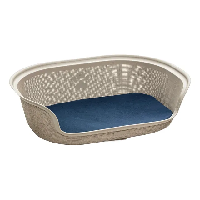 Cama Rimax Para Perro Grande O Mediano - Cojín Azul Lavable