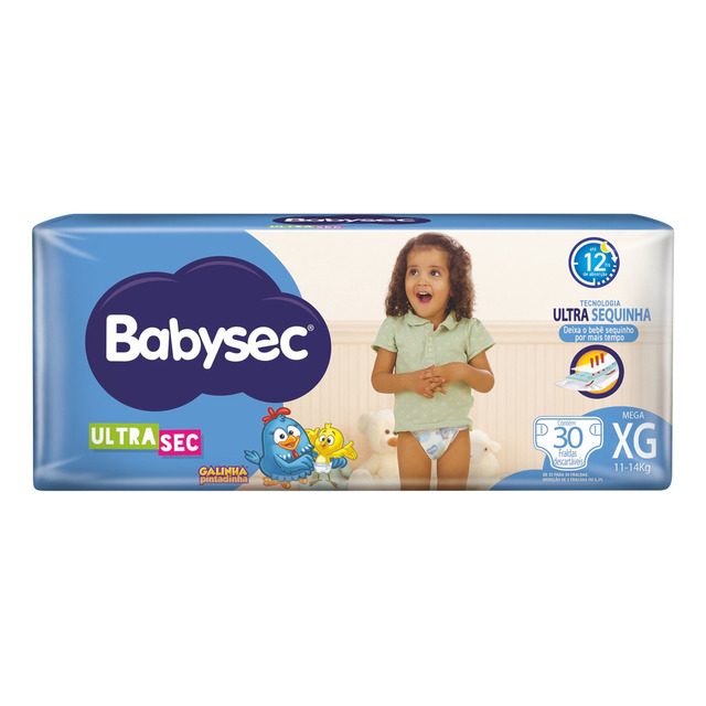 Fralda Babysec  Ultrasec XG 30 Unidades