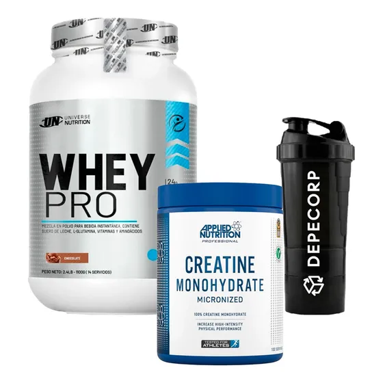 Pack Whey Pro 1kg + Creatina Applied Nutrition 500gr+shaker