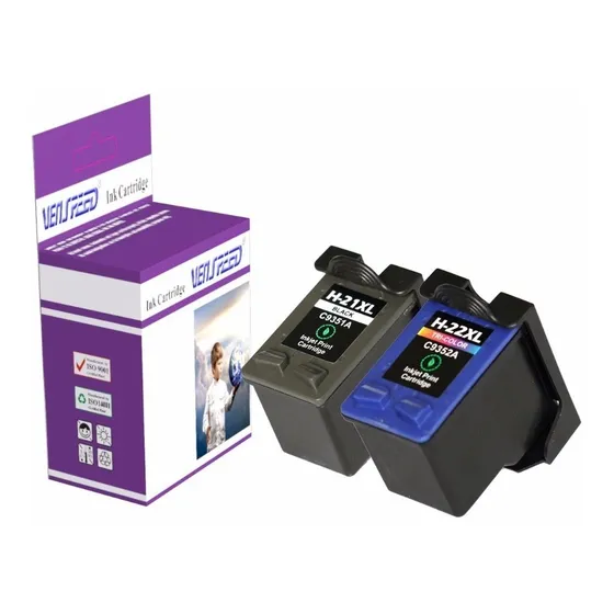 Combo Cartuchos Compatible Hp 21 Xl Negro Y 22 Xl Tricolor