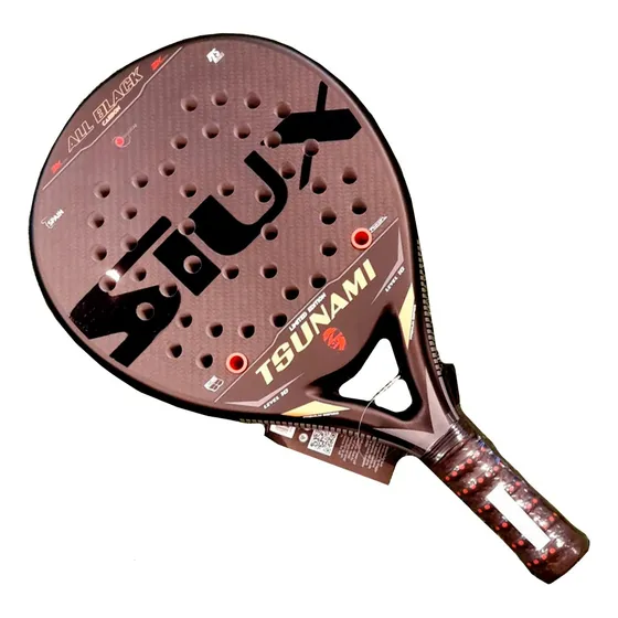 Paleta De Padel Siux Tsunami All Black Importada