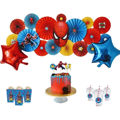 Fondo De Mesa Rosetas Hombre Araña Spiderman Deco De Tortas 