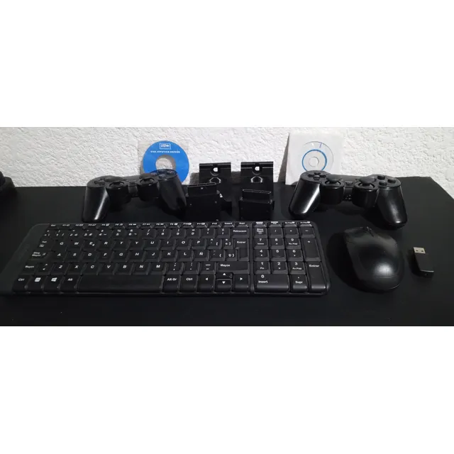 Pack Gaming Teclado, Mouse Y Dos Controles Todo Usb Negro Negro