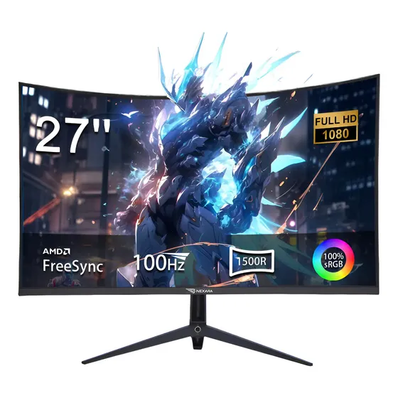 Monitor Curvo Nexara 27” Full HD 100Hz AMD FreeSync 100% sRGB VA