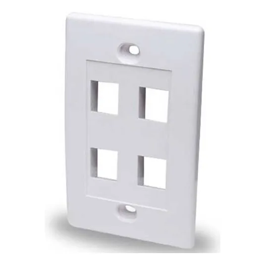 Wall Plate O Placa Para Red Lampro 4 Puertos