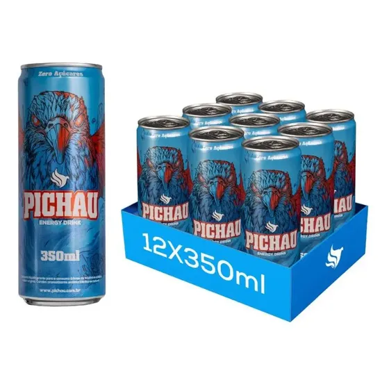Pack Energético Pichau Zero, 350ml, Com 12 Uni