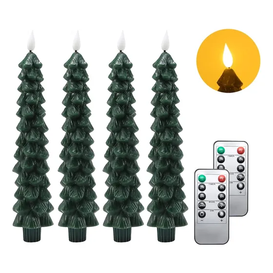 4 Velas Led Sin Llama De Pilas Control Remoto Temporizador