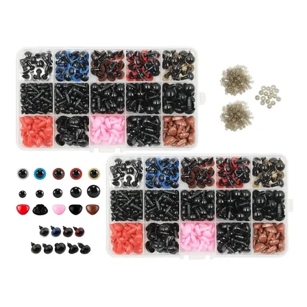 2 X Set Ojos De Seguridad  Y Nariz + 1500 Piezas En Total