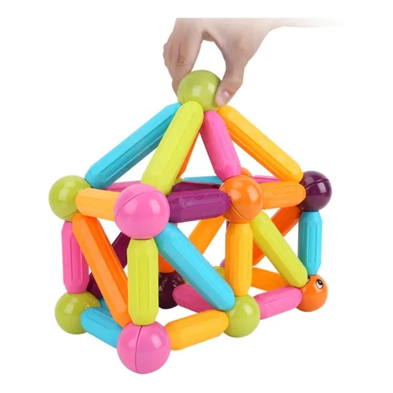 Juego Construccion Bloques Magneticos 64 Piezas Gigantes