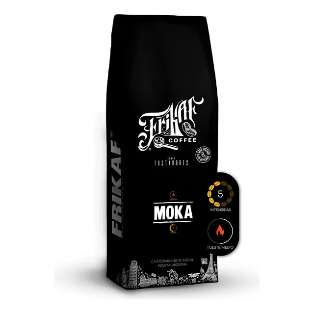 Cafe En Grano O Molido Frikaf Moka 1kg Tostado Natural