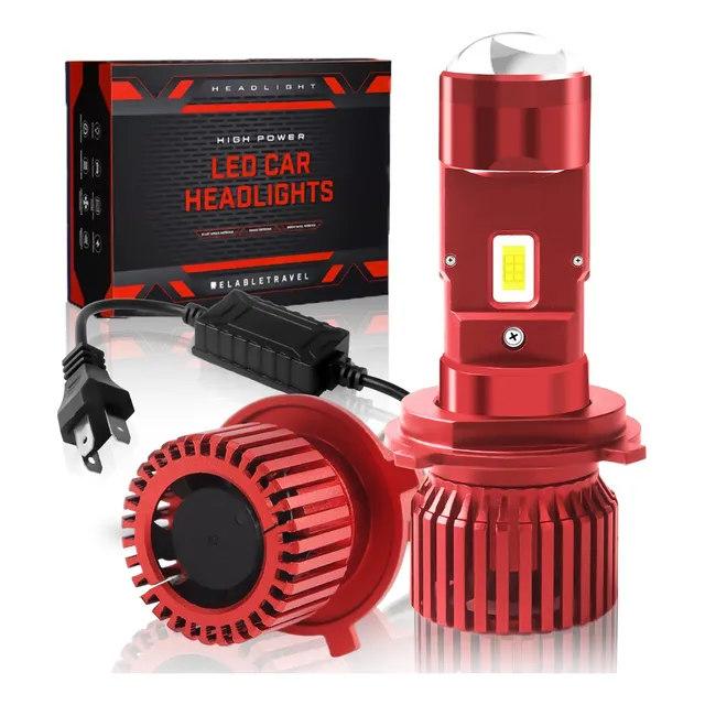 Kit De Faros Led H4 9003 Alta Y Baja Lupa Canbus Proyector