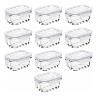 NAKit Com 10 Potes Herméticos De Vidro 120ml