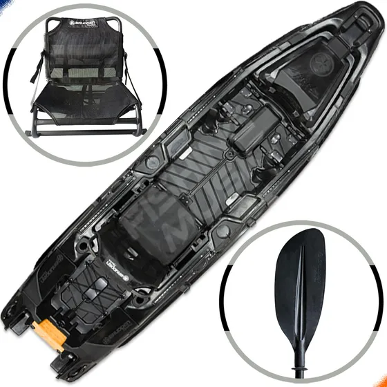 Caiaque My Way Fishing Brudden Náutica P/ Motor De Popa 5hp Cor Black