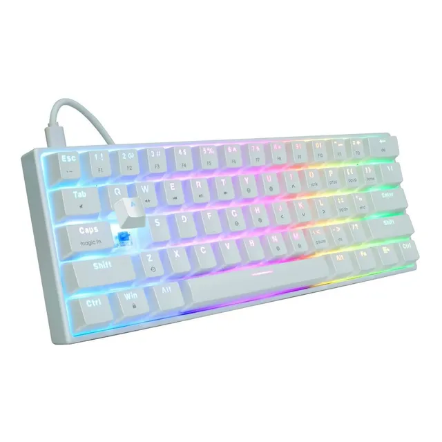 Teclado Gamer Fantech Maxfit Mk857 60% Space Sw Red Color del teclado Blanco
