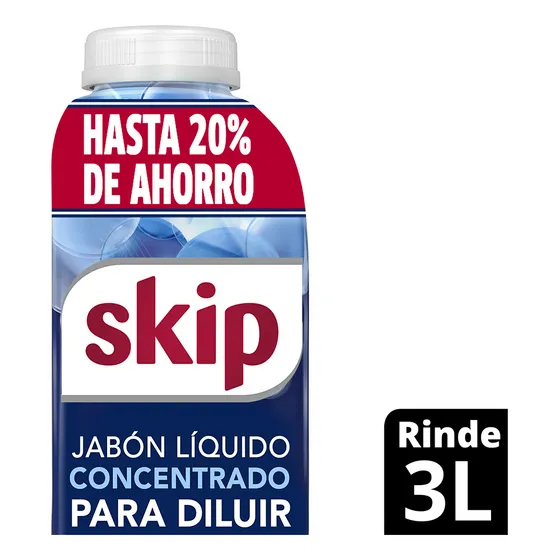 Jabon Liquido Skip Para Diluir Blanco Supremo 500ml Botella