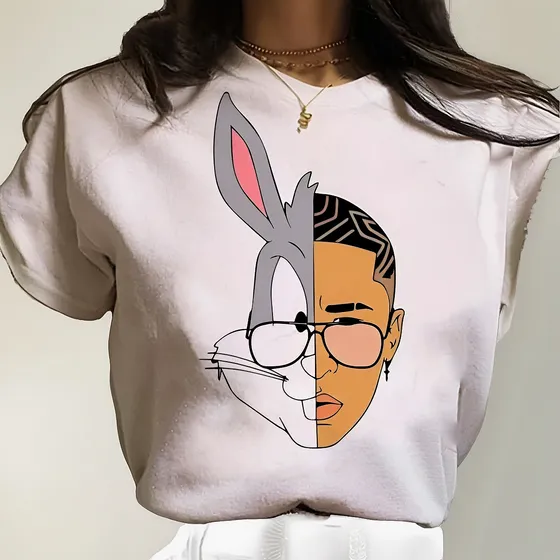 Polera Bad Bunny Cantante Trap Moda Camiseta Reggaeton