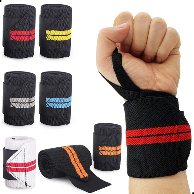 2pcs Munequeras Levantamiento Pesas Elastica Deportiva Gym