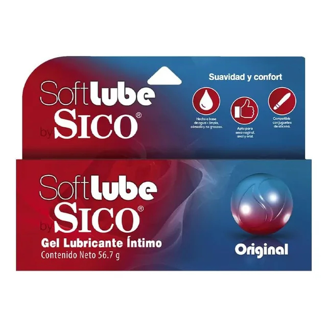 Lubricante Íntimo Sico Softlube Original 2 Unidades