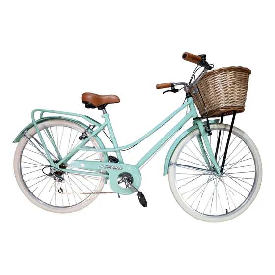 Bicicleta Vintage Dama Con Cambios R 26 Paseo 6 Velocidades 
