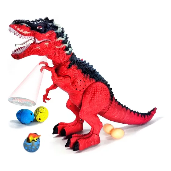 Dinosaurio Camina Pone Huevos Crecen En Agua Proyecta Imagen
