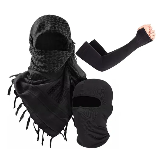 3 Bufanda Palestina Shemagh Algodón+balaclava+mangas Unisex