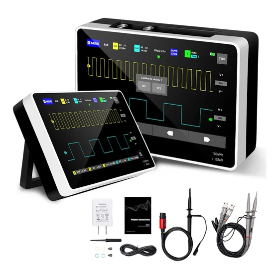 Fnirsi 1013d Plus Osciloscopio De Doble Canal De 100m/1g