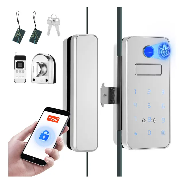 Cerradura Inteligente Para Puerta De Cristal Sin Perforar