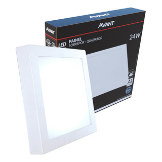 Painel Plafon 24w Quadrado Sobrepor Super Led Forte 30x30 Branco Frio 6500k Painel Plafon 24w Quadrado Sobrepor Super Led Forte 30x30 Branco Frio 6500k