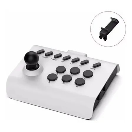 Control Bluetooth Arcade Para Switch Ps4 Ps3 Mobile Pc Tv Mf White/black
