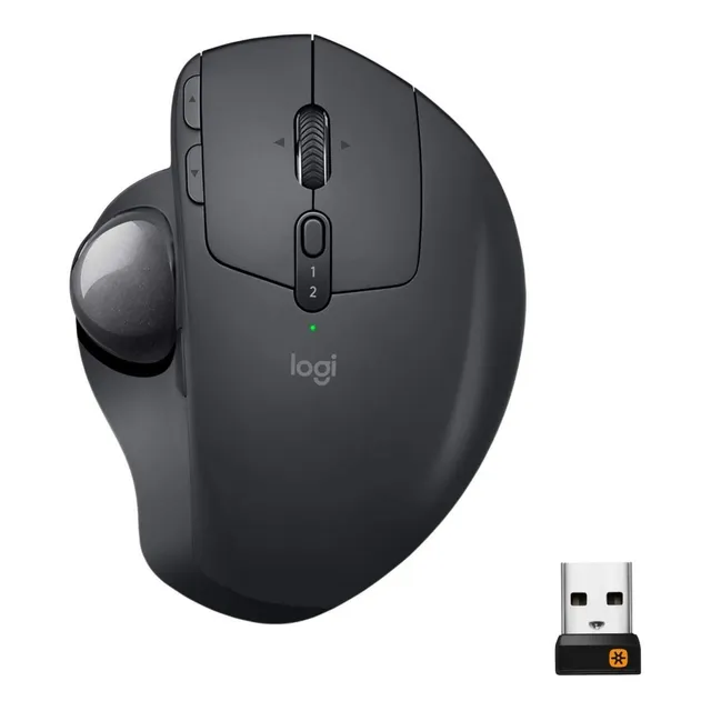 Logitech MX Ergo Mouse Gamer Trackball Inalámbrico Negro