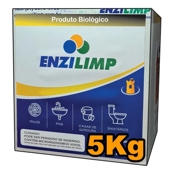 Enzimas Tira Mau Cheiro Ralo Trata Esgoto Fossa Caixa - 5kg
