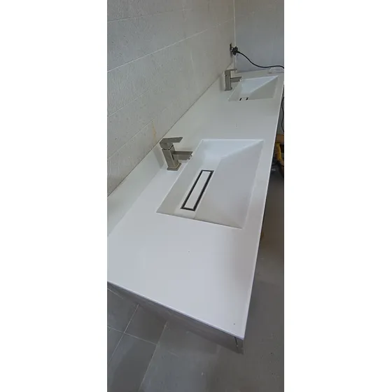 Lavamanos En Porcelanato, Silestone Y Marmol