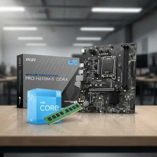 Kit Upgrade, Intel I3-10100f, H510m, 16gb Ddr4 Preto