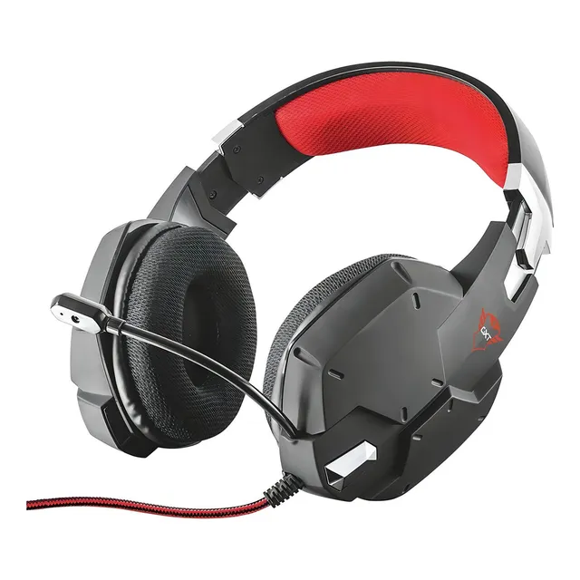 Auriculares gamer Trust Carus GXT 322 negro y rojo