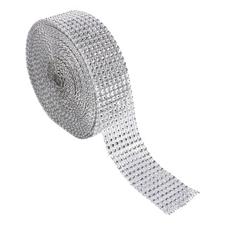 Rollo De Cinta De Malla Con Diamantes De Imitación De 10 Yar Rollo De Cinta De Malla Con Diamantes De Imitación De 10 Yar