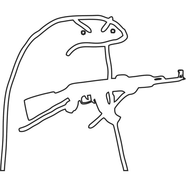 Sticker Para Auto Meme Flork Armado