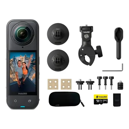 Câmera De Ação Insta360 X5 Motorcycle Bundle (cinsaaha) 8k P Preto