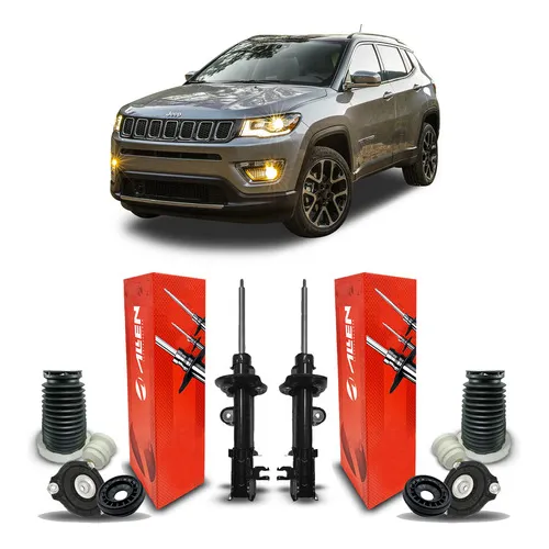 2 Amortecedor Kit Dianteiro Jeep Compass 2016 2017 2018 2019
