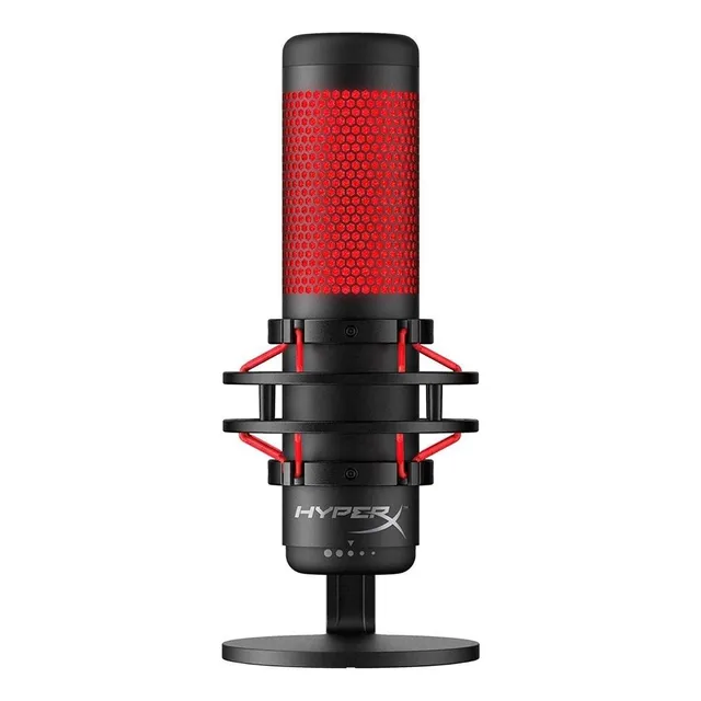 Micrófono HyperX Quadcast 4P5P6AA Condensador Bidireccional color negro