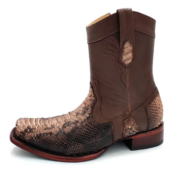 1092 Bota Vaquera Phyton Campirano Café
