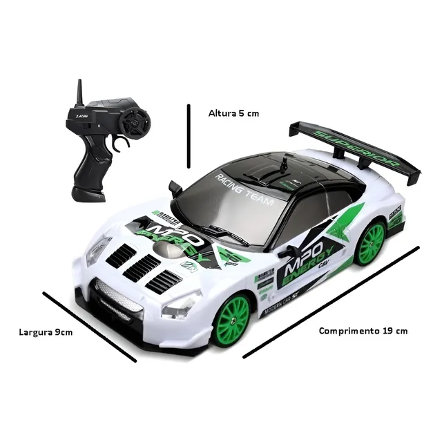 Wltoys Skyline Gtr R35 Drift Rc Carrinho Controle Remoto 4x4+aces Cor Branco